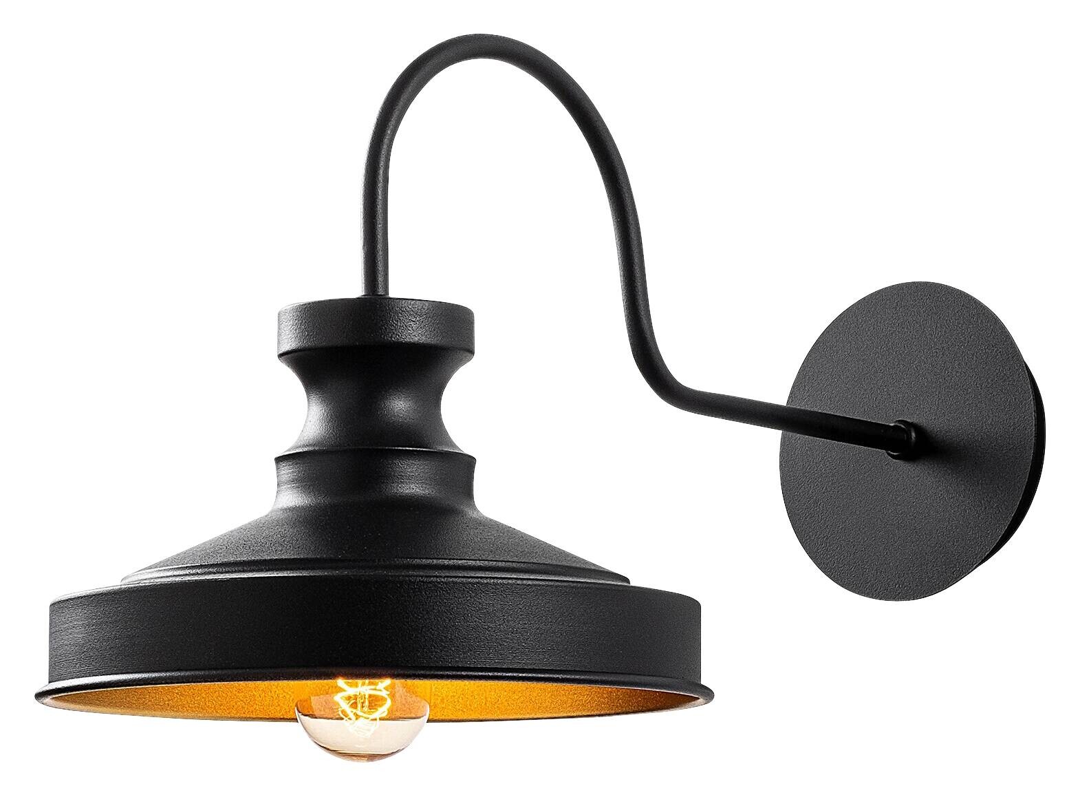 Opviq Wandleuchte Berceste-182 schwarz B/H/T/L: ca. 42x23x42x22 cm E27 1 Brennstellen