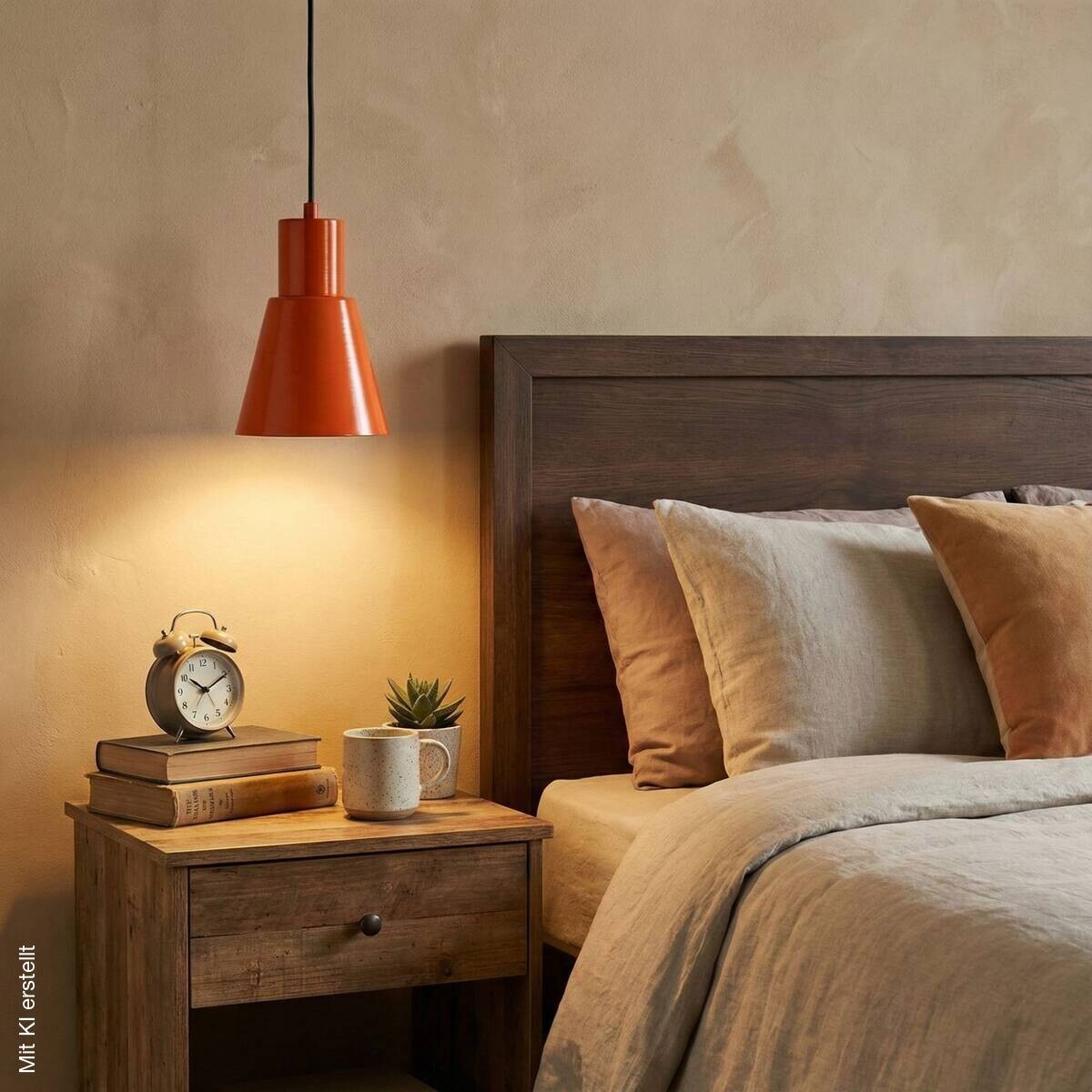 Opviq Pendelleuchte orange B/H/T: ca. 14x114x14 cm E27 1 Brennstellen