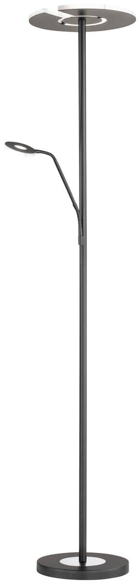 Fischer & Honsel Stehlampe 40318 Chrom schwarz Metall B/H/T: ca. 35x180x50 cm 1 Brennstellen