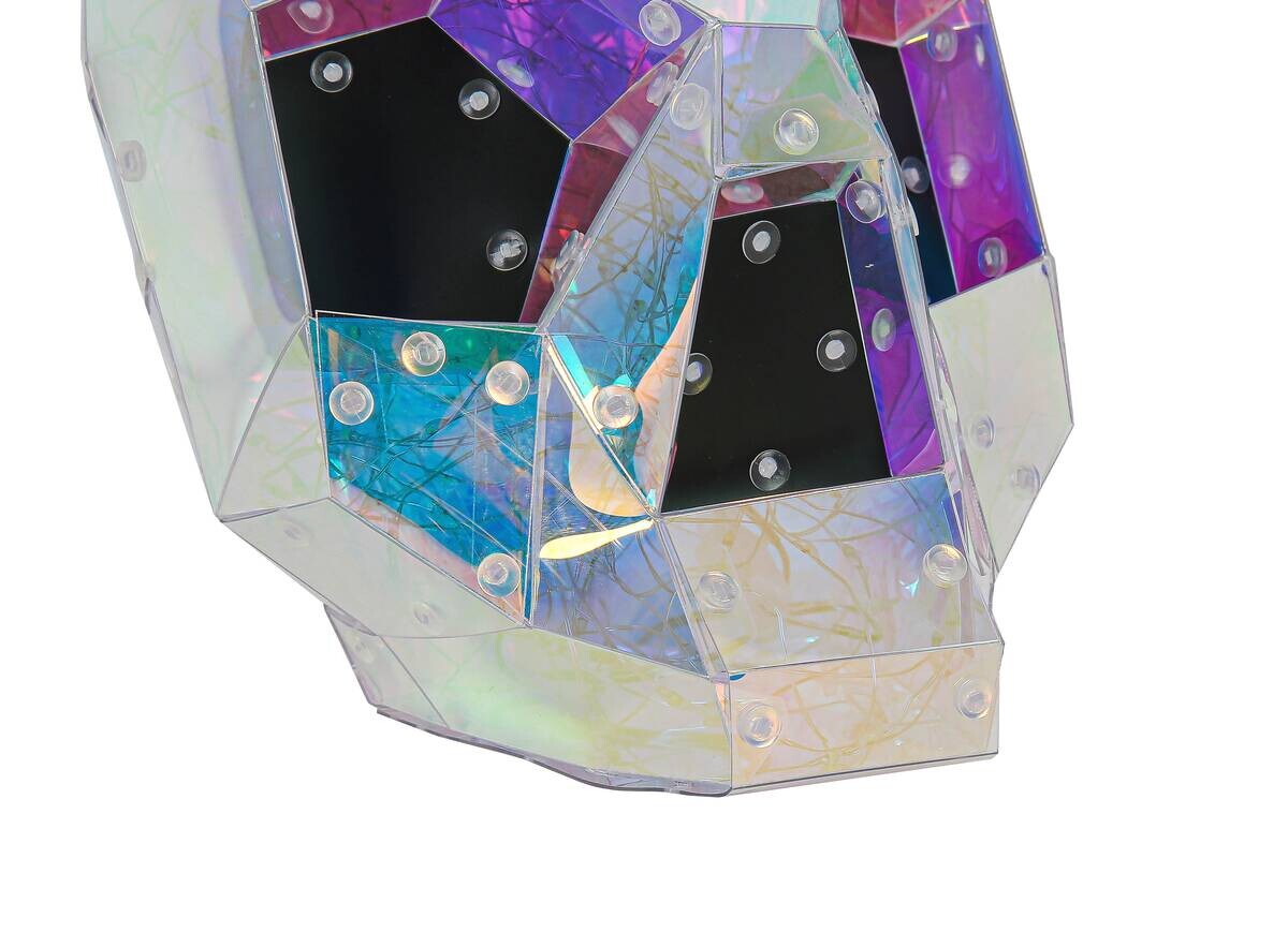 Nolo Tischleuchte Totenkopf transparent B/H/L: ca. 17x17x23 cm