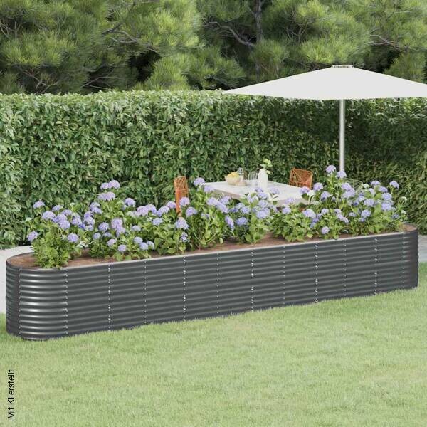 Hochbeet anthrazit Stahl B/H/L: ca. 440x68x440 cm