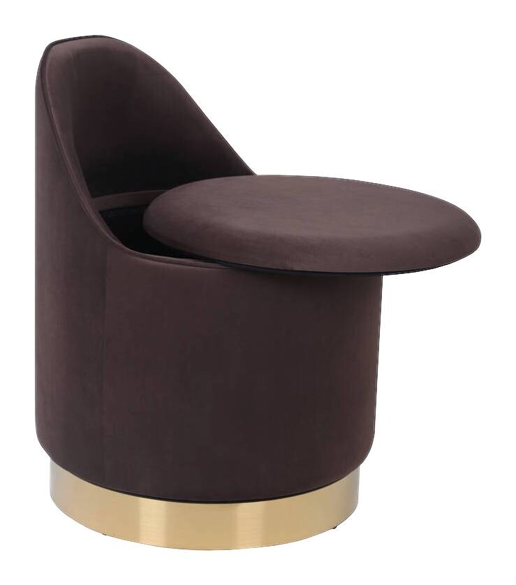 Hocker Viktor 100 braun H/D: ca. 68x52 cm