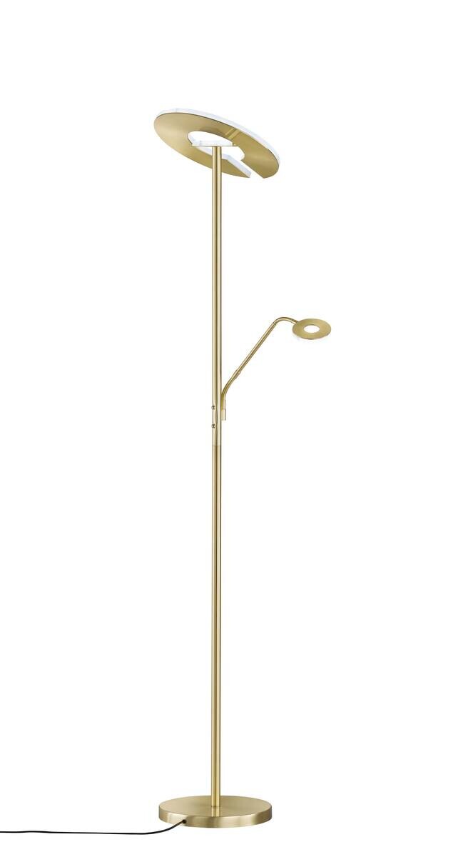 Fischer & Honsel Stehlampe 40316 messing weiß Glas Metall B/H/T: ca. 35x180x50 cm 1 Brennstellen