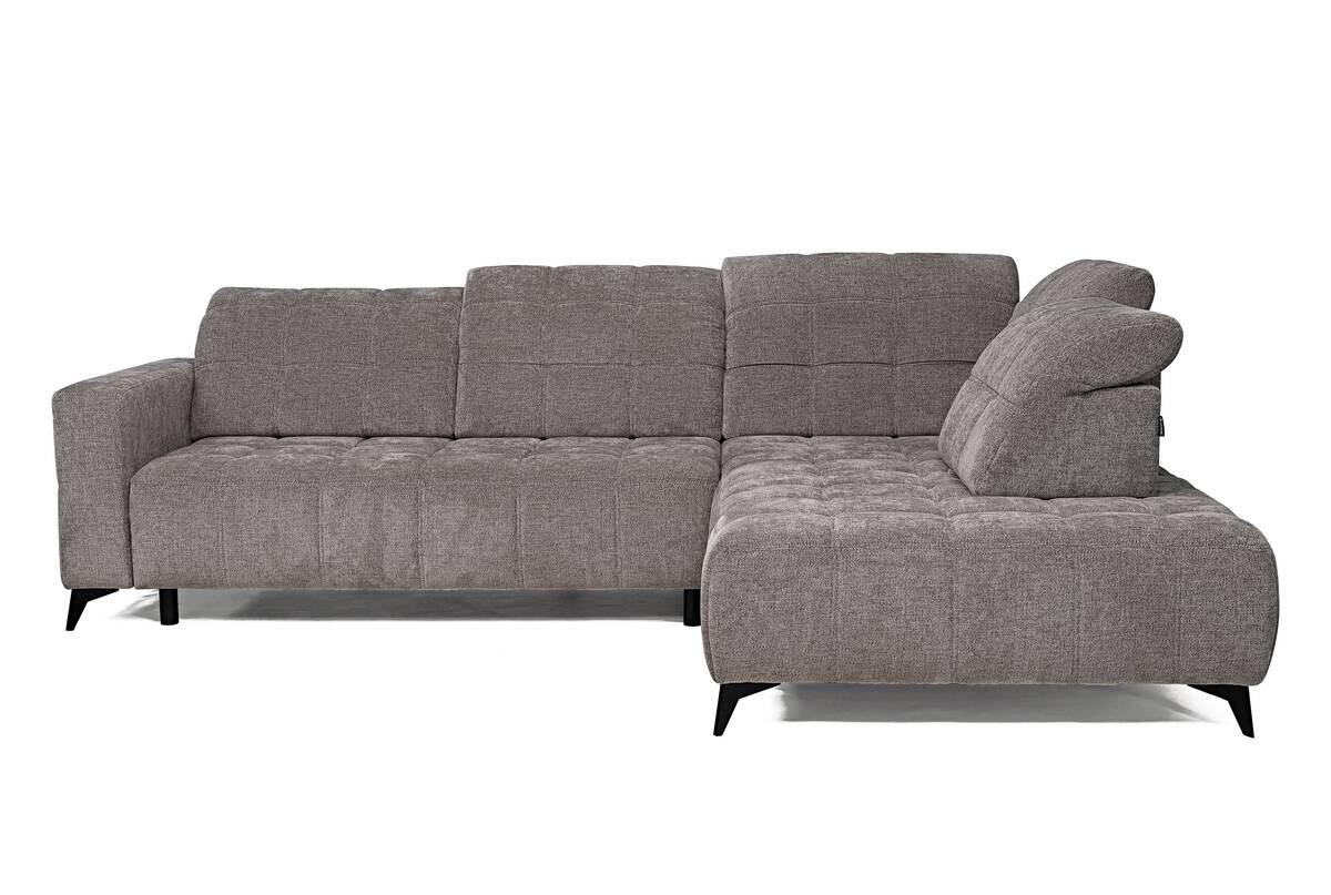 Ecksofa mit elektrischer Sitztiefenverstellung taupe Polyester B/H/T: ca. 299x100x107 cm