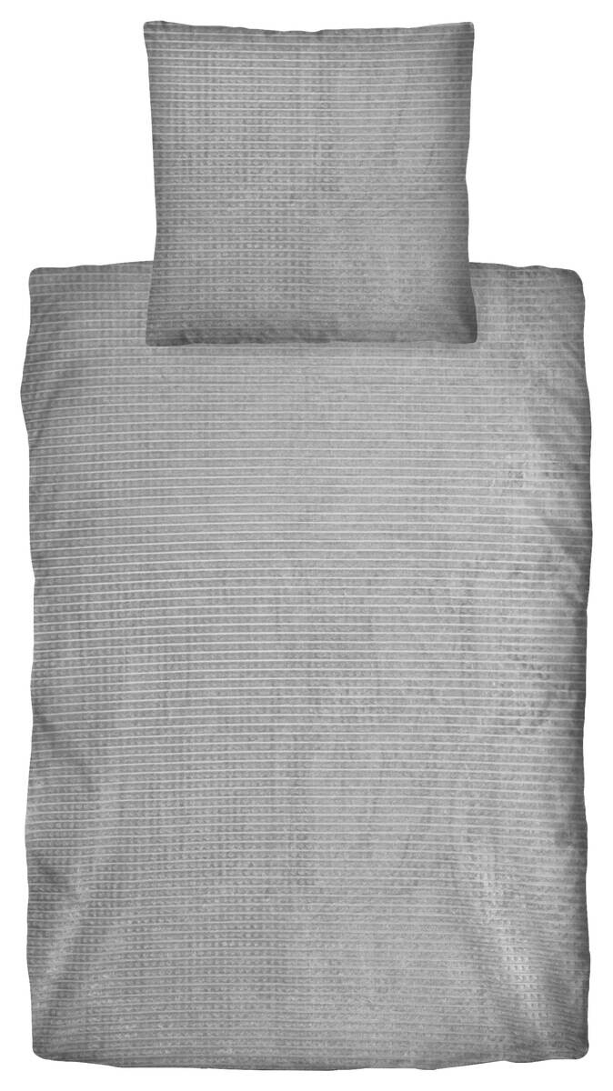 Microfaser Bettwäsche Flanell silber 100% Polyester B/L: ca. 135x200 cm