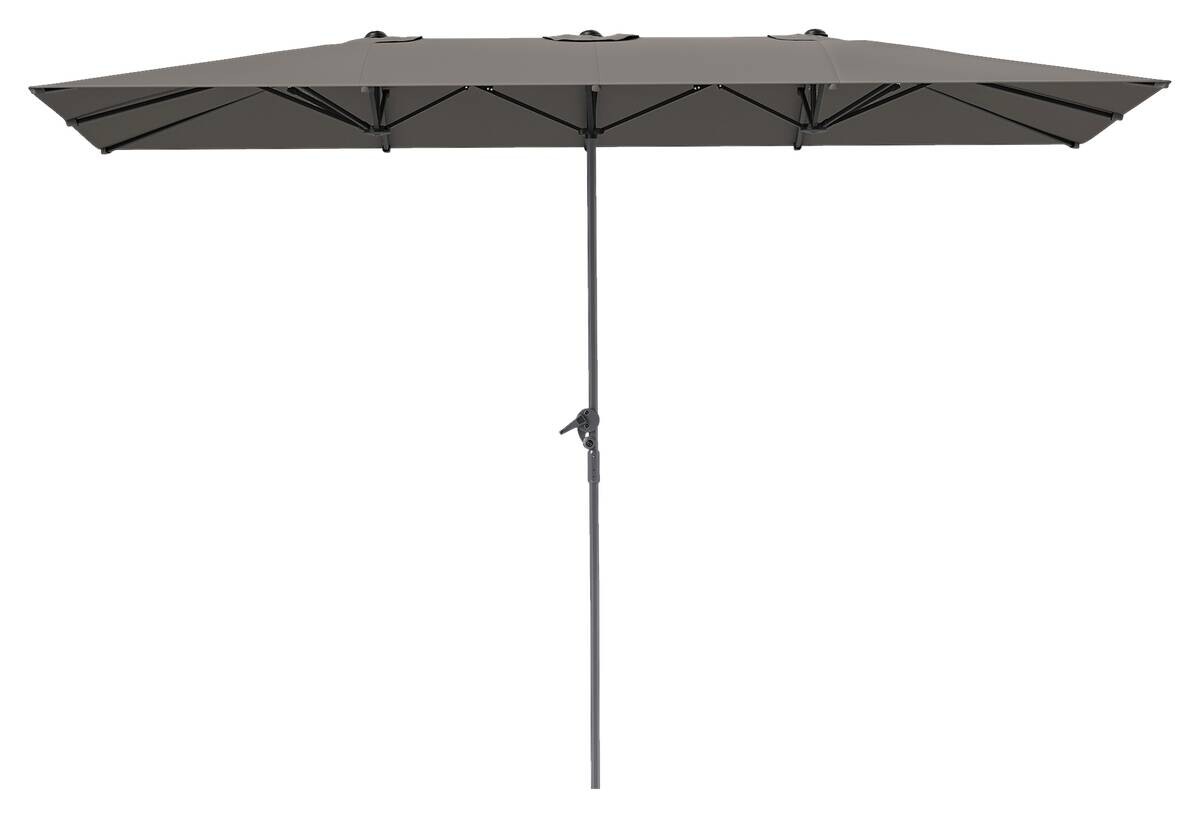 Outsunny Doppelsonnenschirm dunkelgrau Polyester B/H/L: ca. 264x264x451 cm