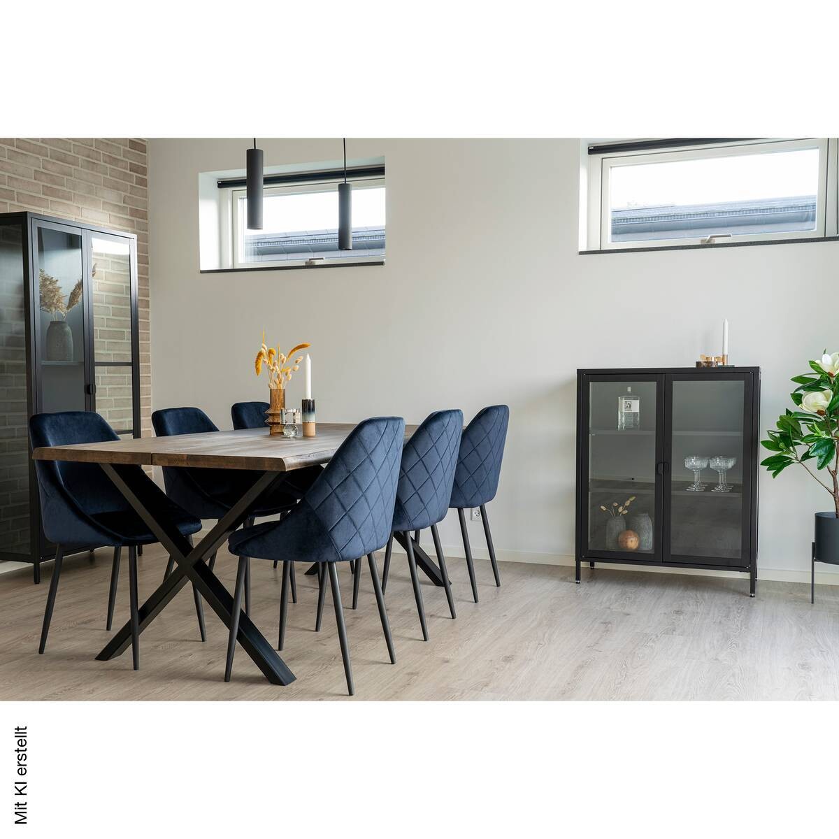 Housenordic Pendelleuchte Paris schwarz Stahl L/D: ca. 120x6 cm GU10 1 Brennstellen