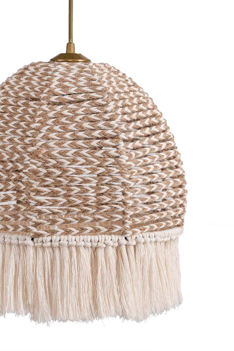 Opviq Pendelleuchte ecru B/H/T/L/D: ca. 30x80x30x30x30 cm E27 1 Brennstellen