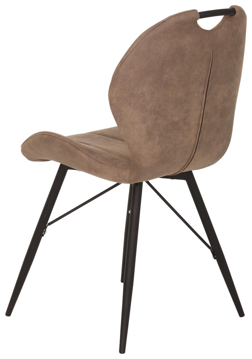 Stuhl Kate 4er Set schlamm Vintage Microfaser B/H/T: ca. 50x86x56 cm