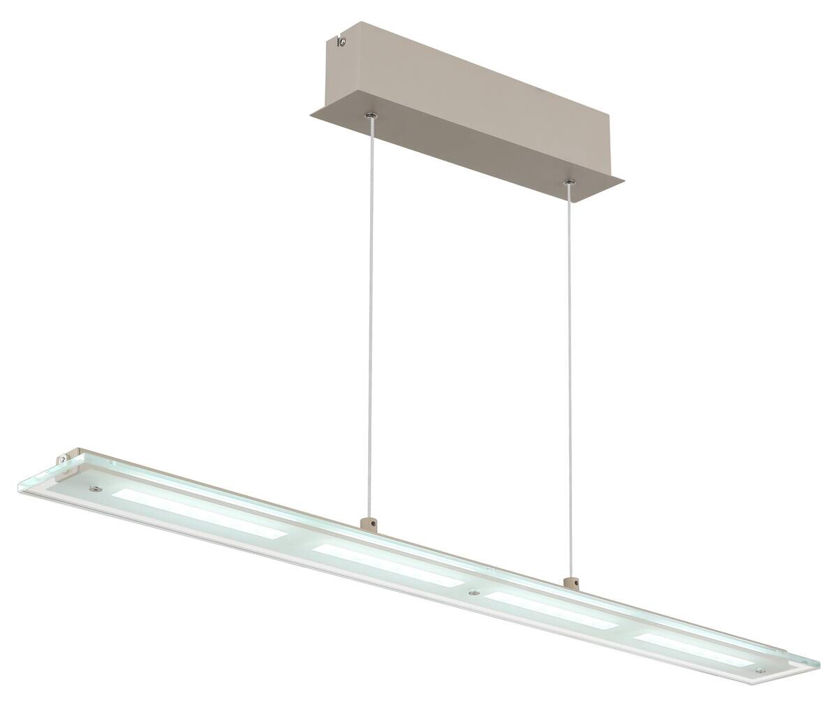 GLOBO LED-Pendelleuchte Novak sand Glas Metall B/L/D: ca. 9x88x150 cm