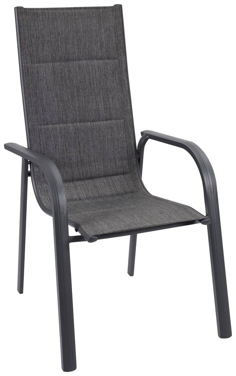 POCOline Stapelsessel Boston anthrazit Alu B/H/L: ca. 74x109x60 cm