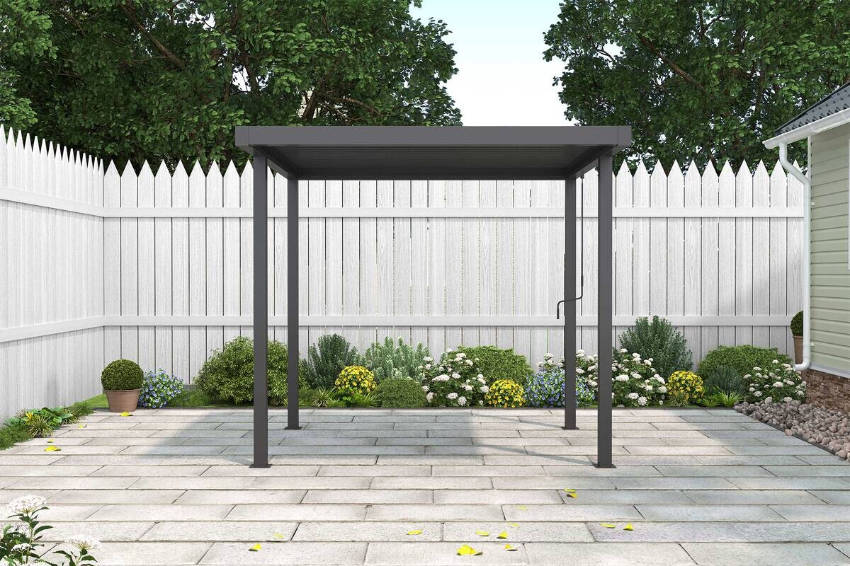 Pergola anthrazit Stahl B/H/L: ca. 172,5x244x240 cm