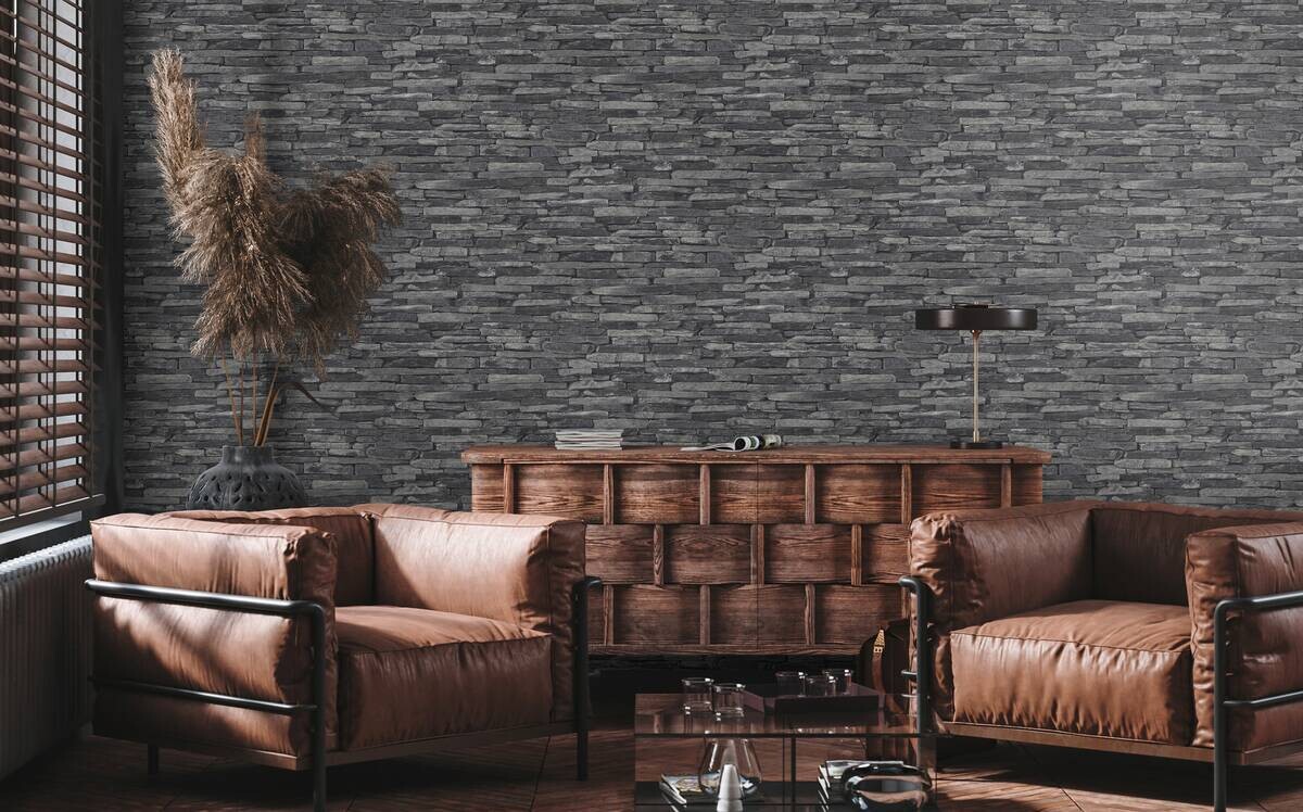 A.S.Creation Vliestapete schwarz B/H/D: ca. 53x1005x9 cm