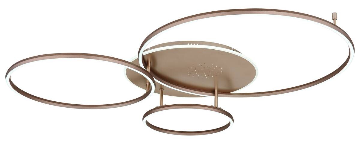 GLOBO LED-Deckenleuchte kaffee champagner Metall Aluminium B/H/L: ca. 86,4x13x116,6 cm 1 Brennstellen