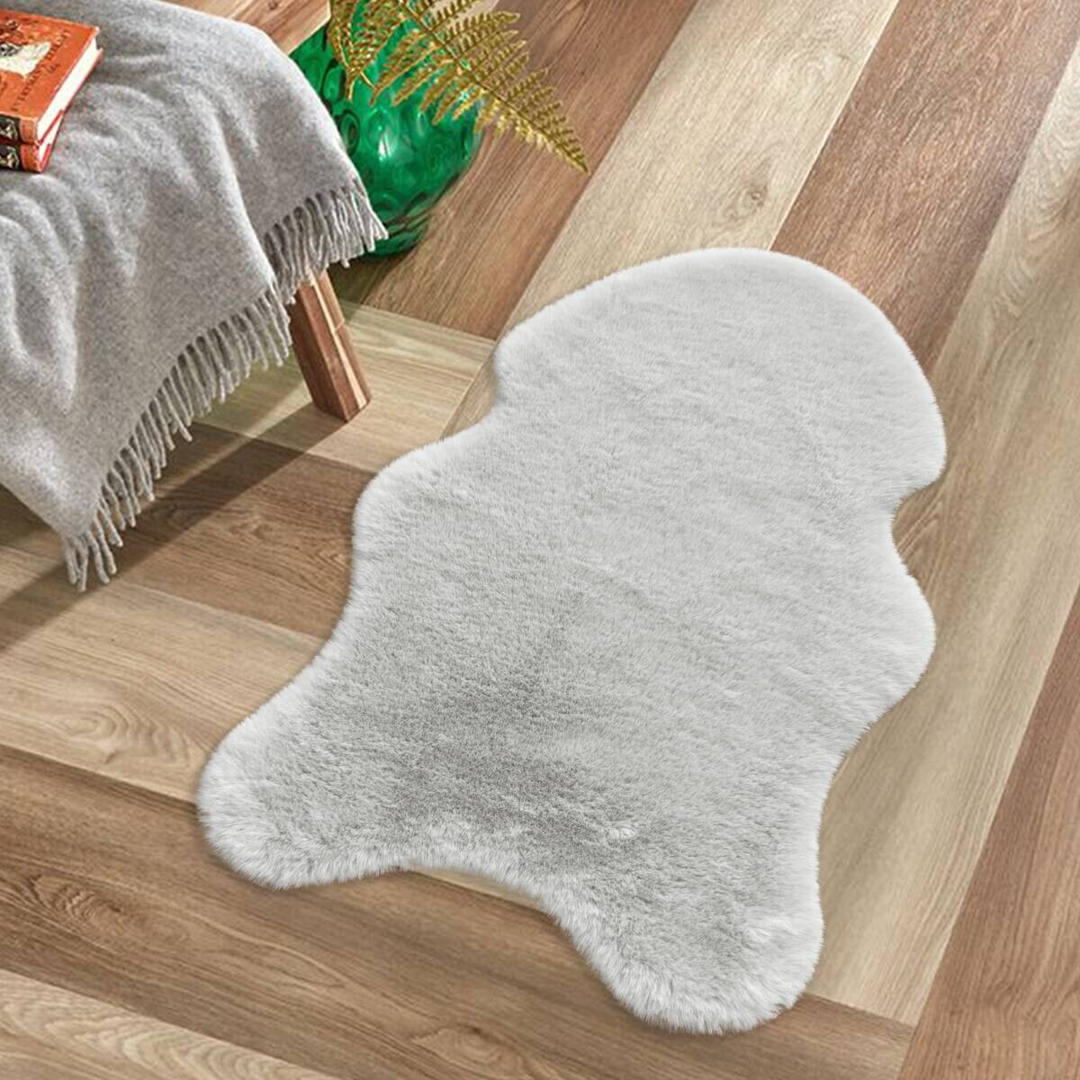 Fellimitat Moya silber B/L: ca. 40x57 cm