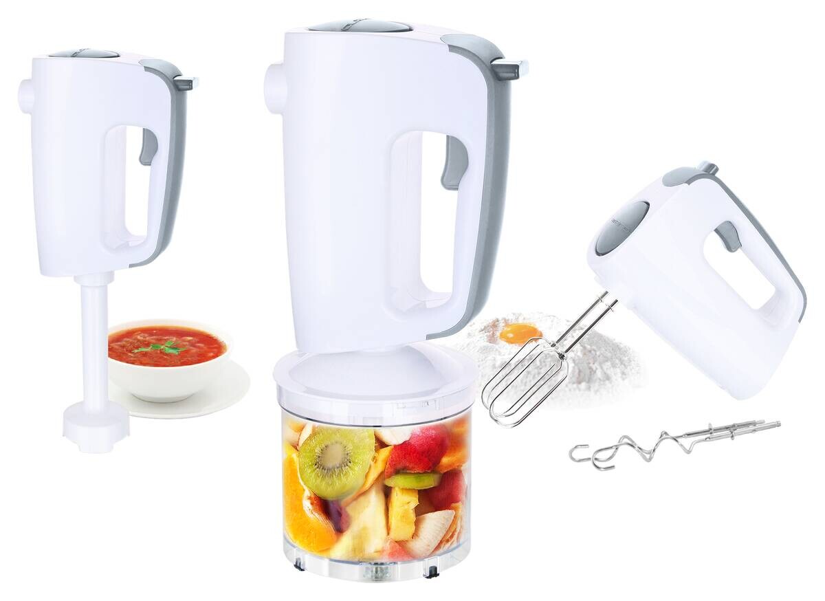 Emerio Handmixer HM-113257.11 weiß Edelstahl Kunststoff B/H/T: ca. 21,8x24,7x14,5 cm