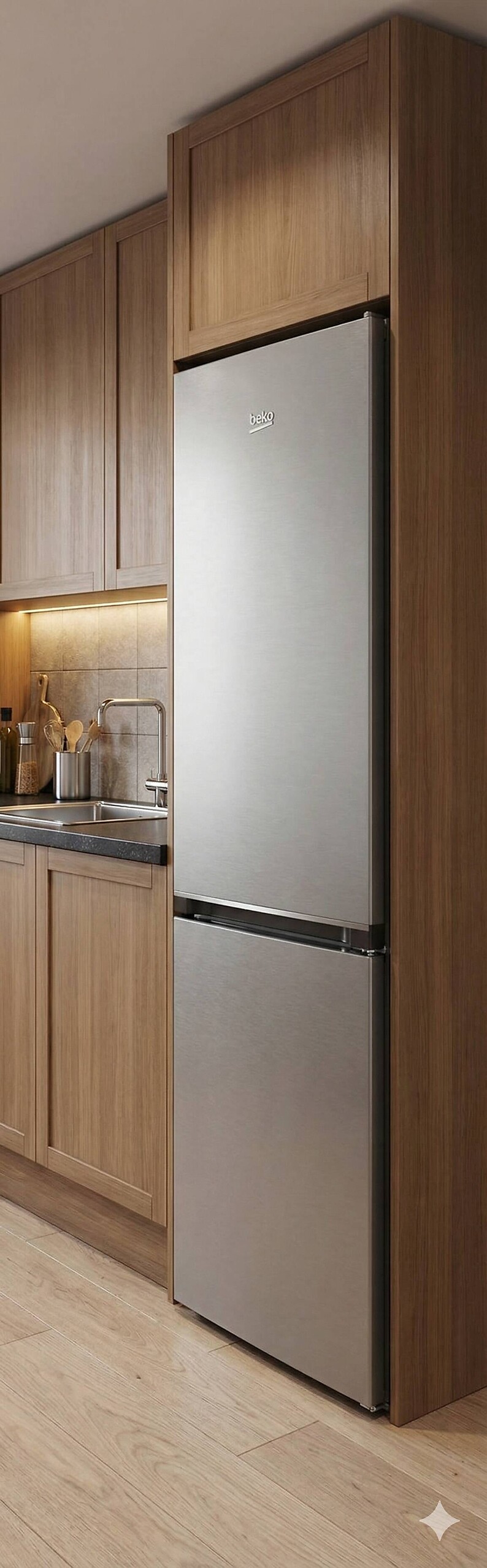 Beko Kühl-/Gefrierkombination B3RCSO255XB Inox B/H/T: ca. 54x177x55 cm