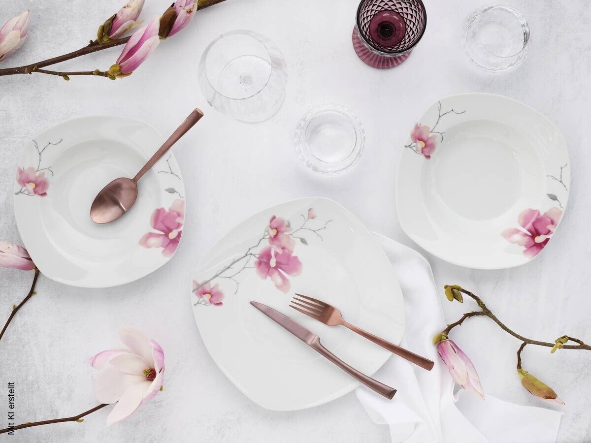 CreaTable Tafelservice Amelie multicolor Porzellan 12 tlg.