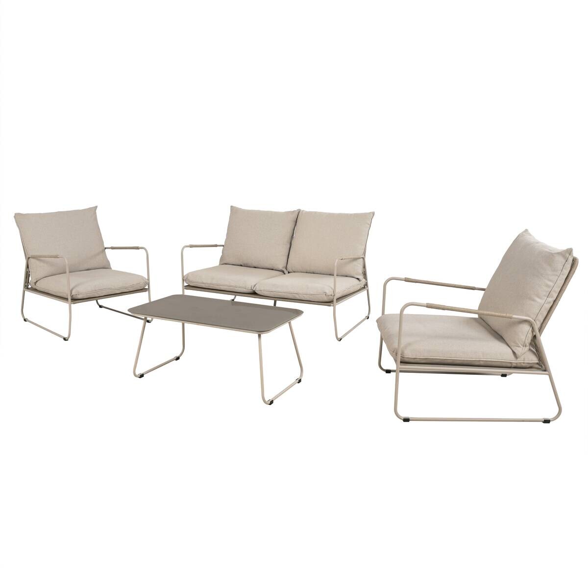 POCOline Gartensitzgruppe Faro beige Stahl