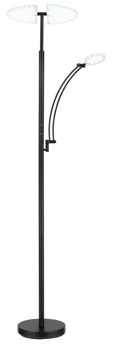 GLOBO LED-Deckenfluter schwarz Metall Acryl B/H/L: ca. 40,5x183x80 cm 1 Brennstellen