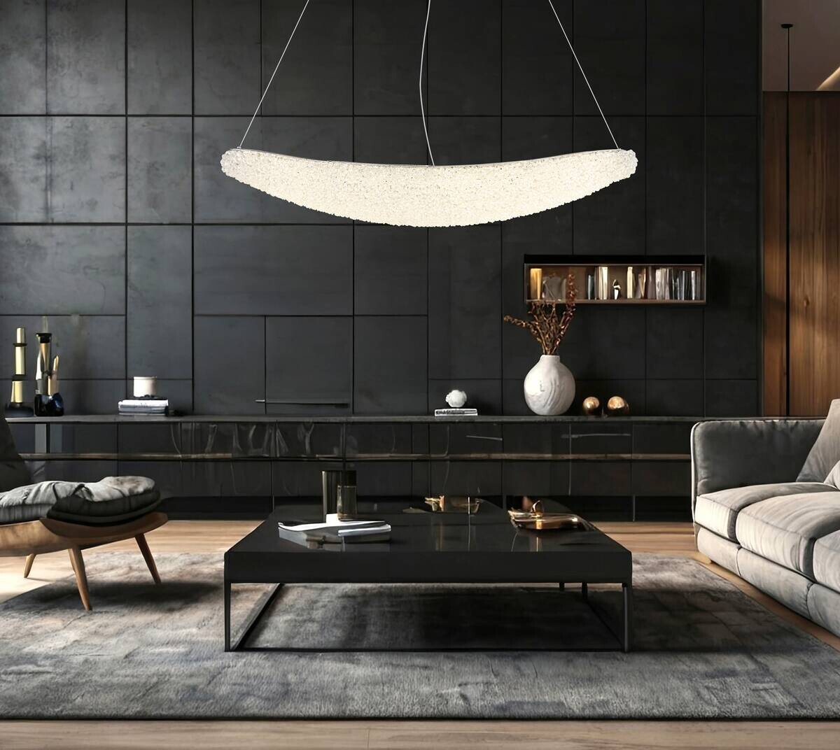 GLOBO LED-Pendelleuchte Chrom transparent Metall Glas B/H/T: ca. 19x120x105 cm 1.0 Brennstellen