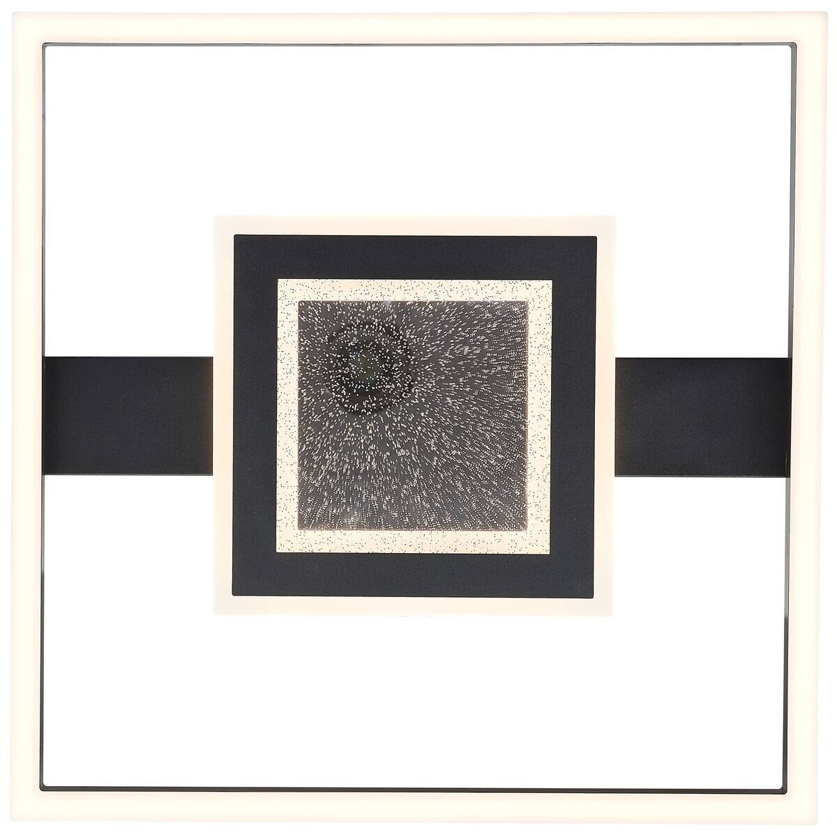 Brilliant LED-Deckenleuchte schwarz B/H/L: ca. 37,5x37,5x5 cm