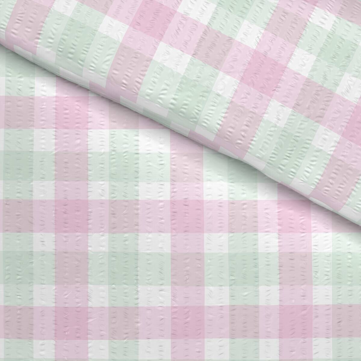 Microfaser Bettwäsche Seersucker rosa mint 100% Polyester B/L: ca. 135x200 cm