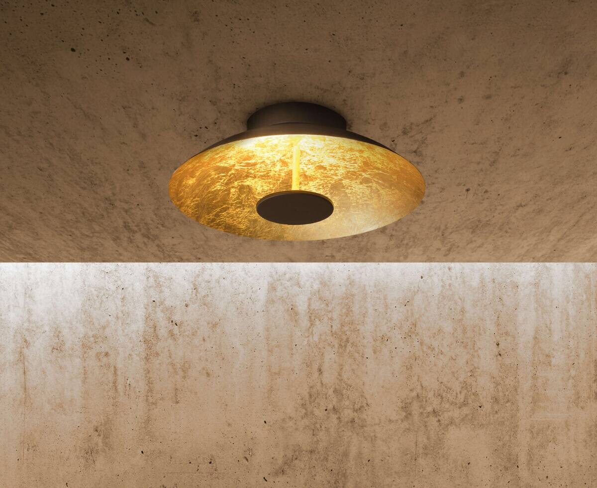 Näve Leuchten Deckenleuchte 1265458 gold schwarz Metall B/H/T: ca. 40x15x40 cm null 1 Brennstellen