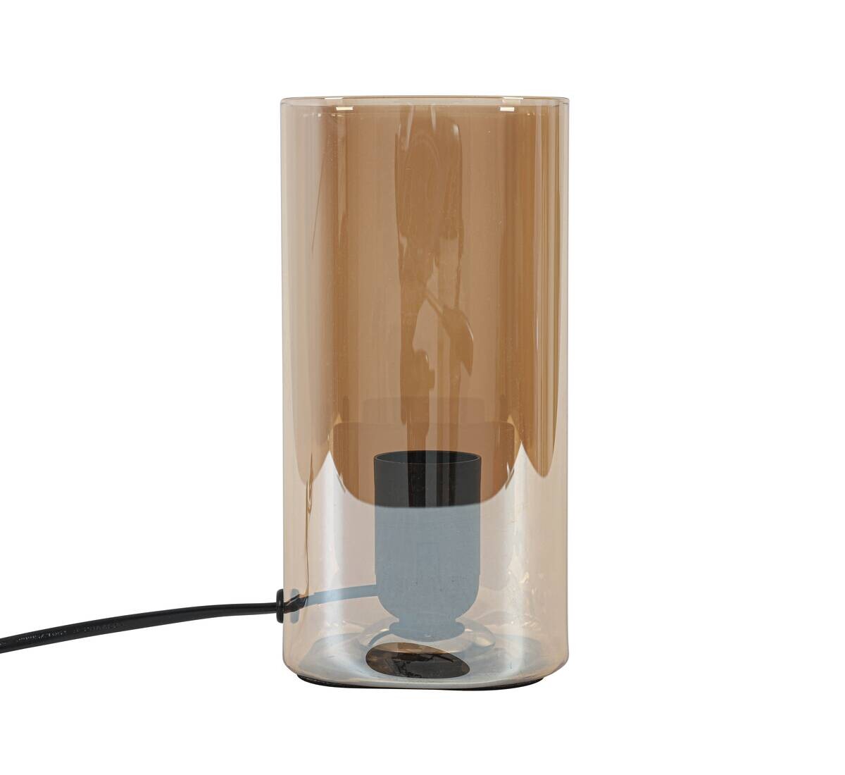 Nolo Tischleuchte Paige amber Glas B/H/L: ca. 9,5x20x9,5 cm E27 1 Brennstellen