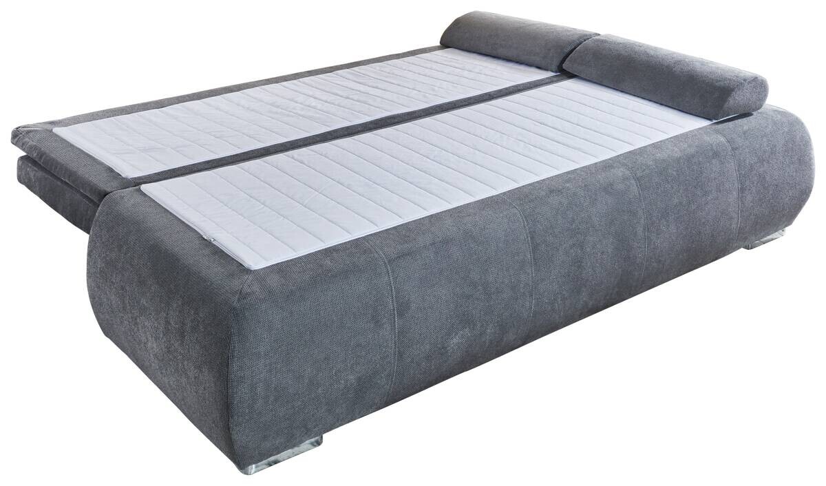 Dauerschlafsofa grau Microfaser B/H/T: ca. 207x94x90 cm