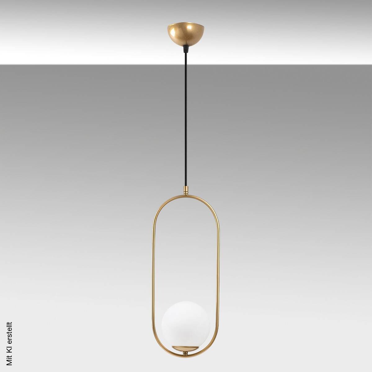 Opviq Pendelleuchte Mudon gold Glas B/H/T/L/D: ca. 15x146x15x15x15 cm E27 1 Brennstellen