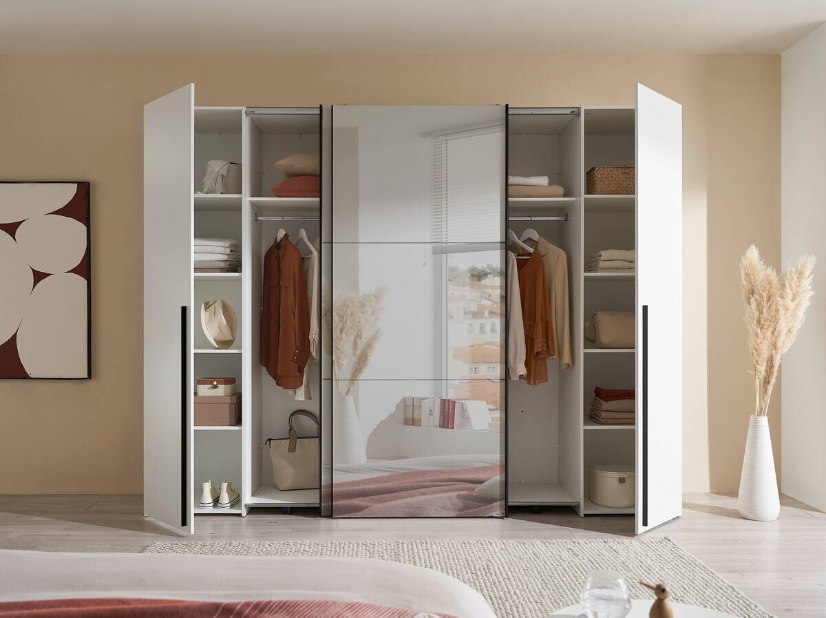 Schwebetürenschrank Maturs weiß B/H/T: ca. 267x205x57 cm