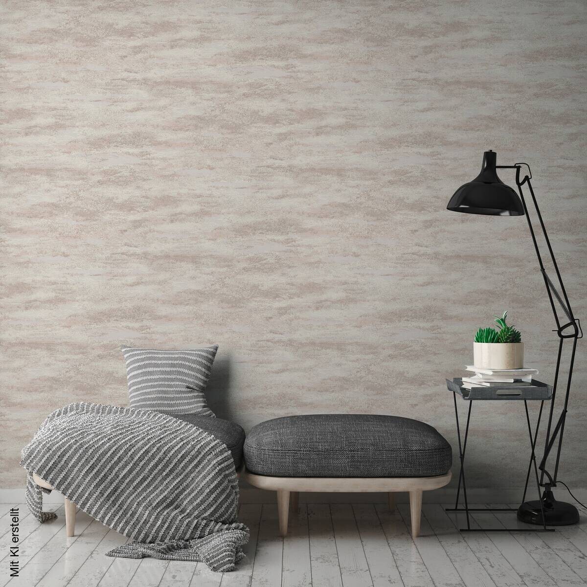 A.S.Creation Vliestapete Attractive 2 Putzoptik weiß B/L: ca. 53x1005 cm