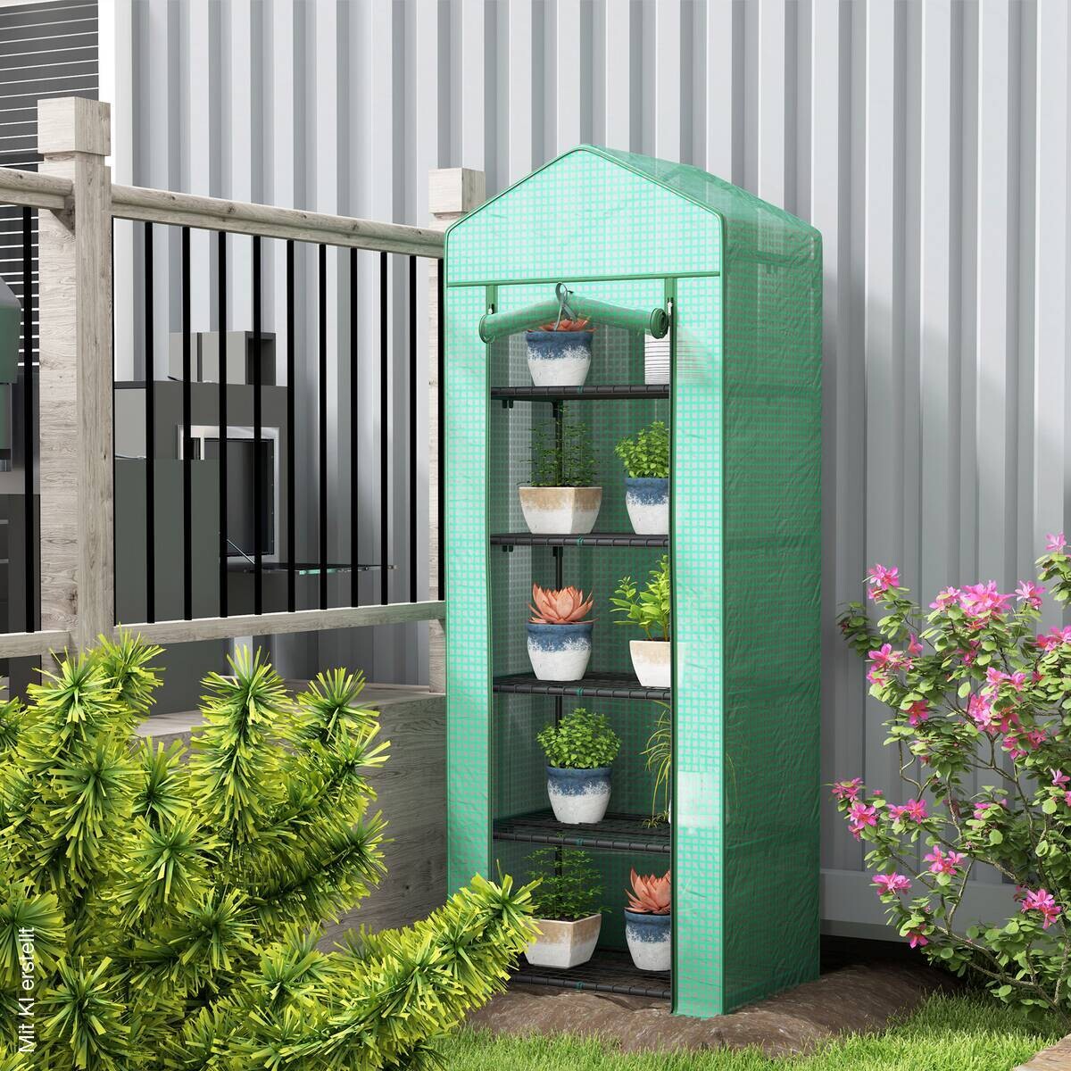 Outsunny Gartenabfallsack B/H/L: ca. 49x193x69 cm grün