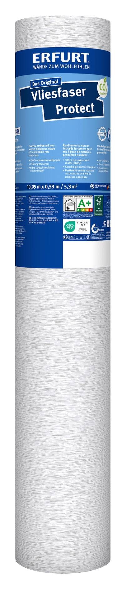Erfurt Vliestapete Protect 213 weiß B/L: ca. 53x1005 cm