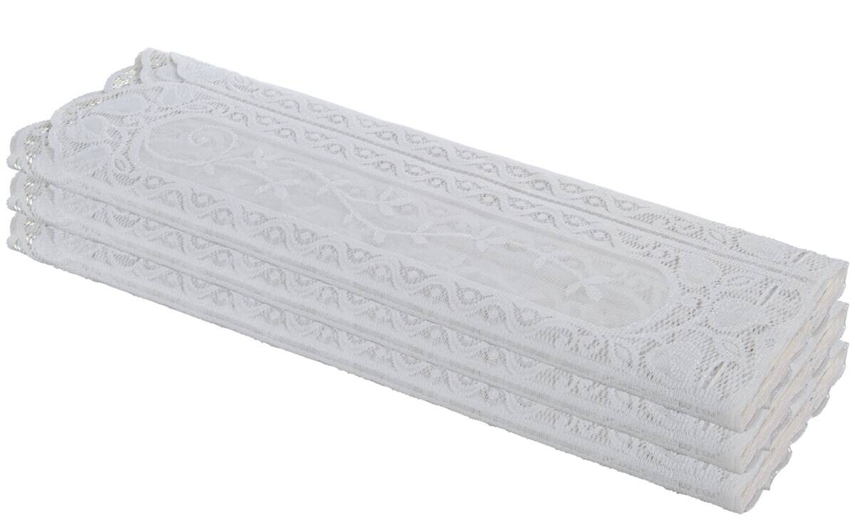 Scheibengardinen-Meterware Böbing weiß 100% Polyester H: ca. 60 cm