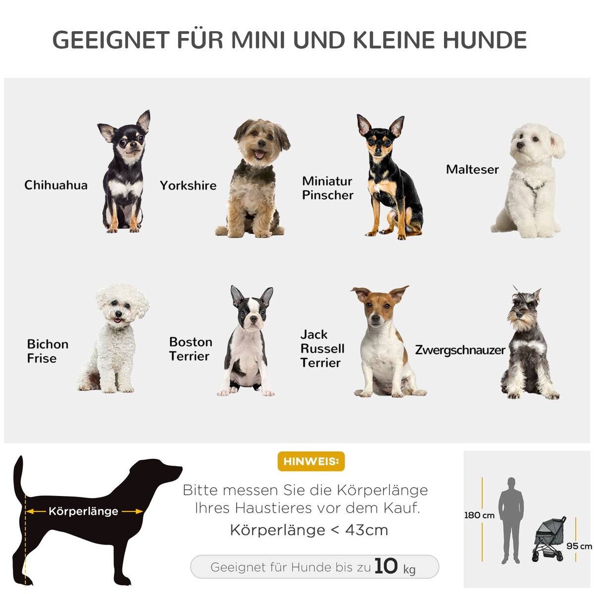 PawHut Hunde-Zubehör dunkelgrau Polypropylen B/H/L: ca. 52x76,5x95 cm