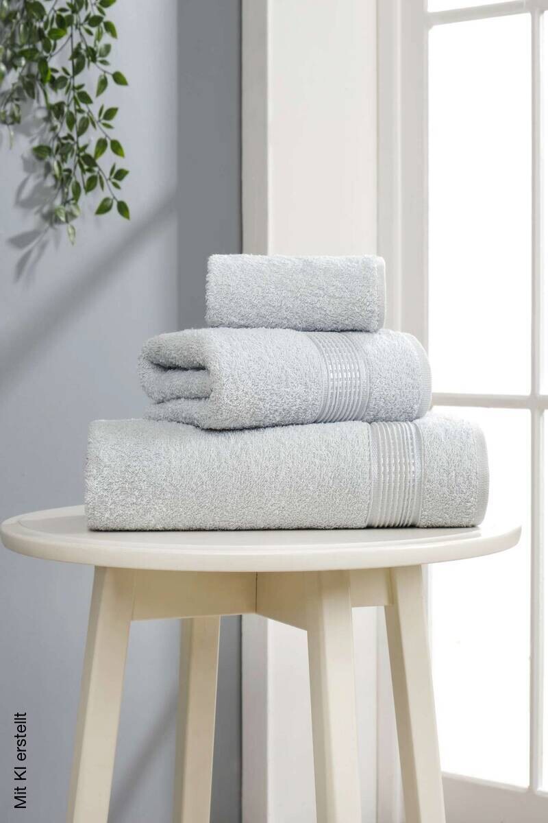 Mijolnir Frottier-Set hellgrau Baumwolle B/T/L: ca. 50x50x85 cm