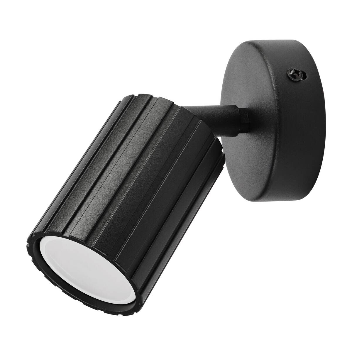 Lamkur Wandleuchte Prisma schwarz Stahl B/H/L: ca. 8x16x8 cm GU10 1 Brennstellen