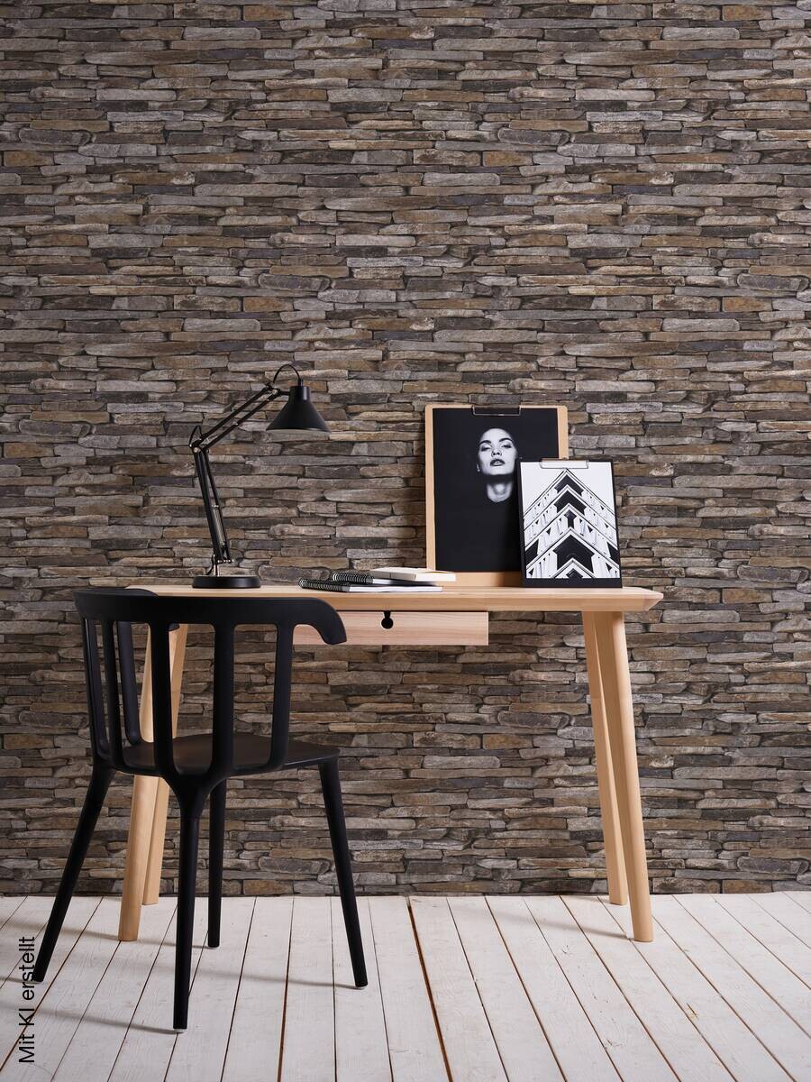 A.S.Creation Vliestapete beige blau B/H/D: ca. 53x1005x9 cm