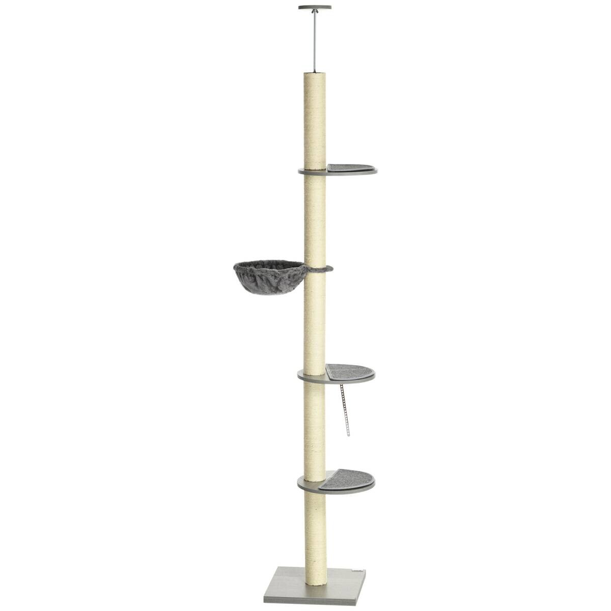 PawHut Kratzbaum grau Spanplatte B/H/L: ca. 40x40x250 cm