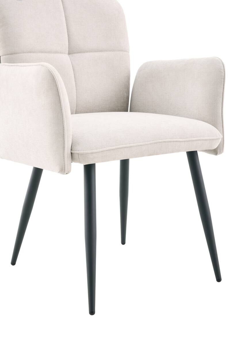 Armlehnstuhl Marla beige Webstoff B/H/T: ca. 60x89x62 cm