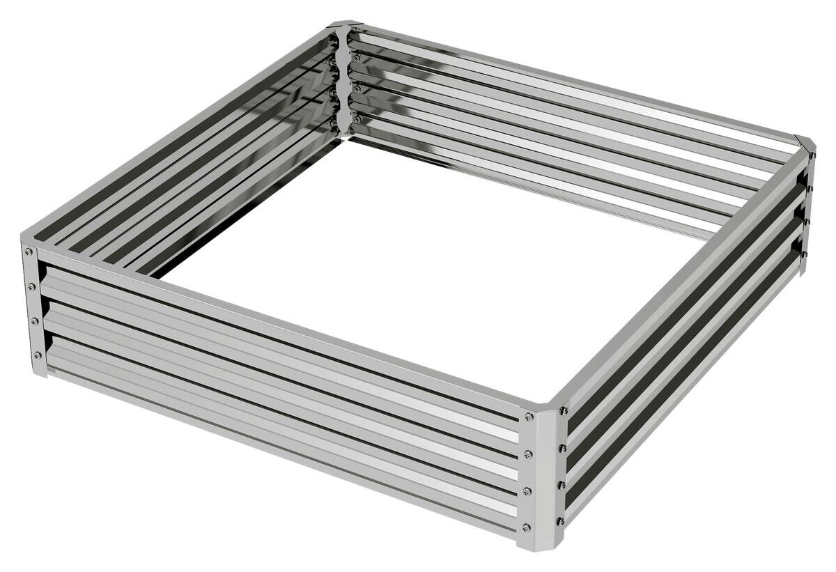 Outsunny Hochbeet silber Stahl B/H/L: ca. 120x30x120 cm