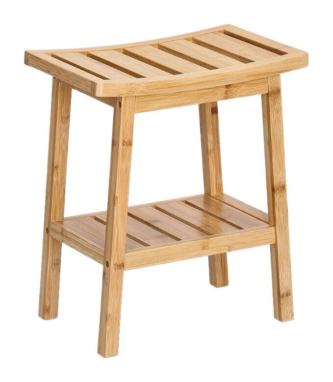 Zeller Hocker natur Bambus B/H/L: ca. 25x46x40 cm