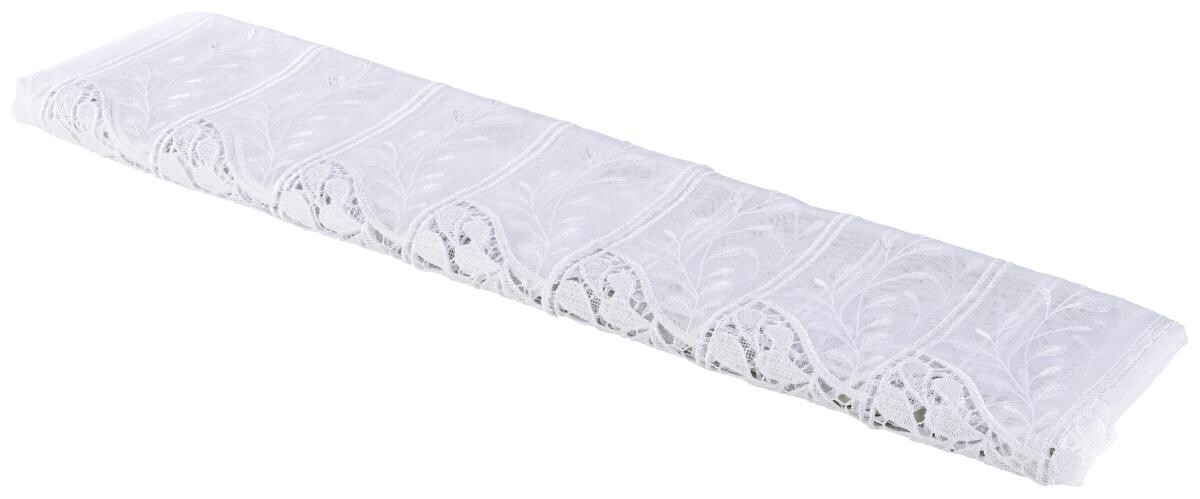Scheibengardinen-Meterware Logan weiß 100% Polyester H: ca. 45 cm