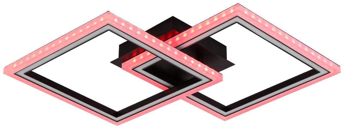 Nolo Deckenleuchte Christina schwarz Metall Kunststoff B/H/L: ca. 35x6,5x57 cm