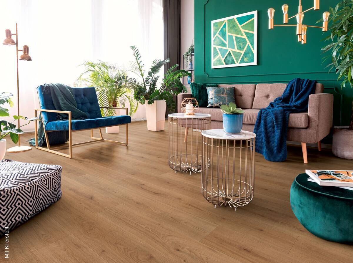 Laminatboden Trend Eiche natur ca. 2,131 m² B/L: ca. 19,3x138 cm pro Paket