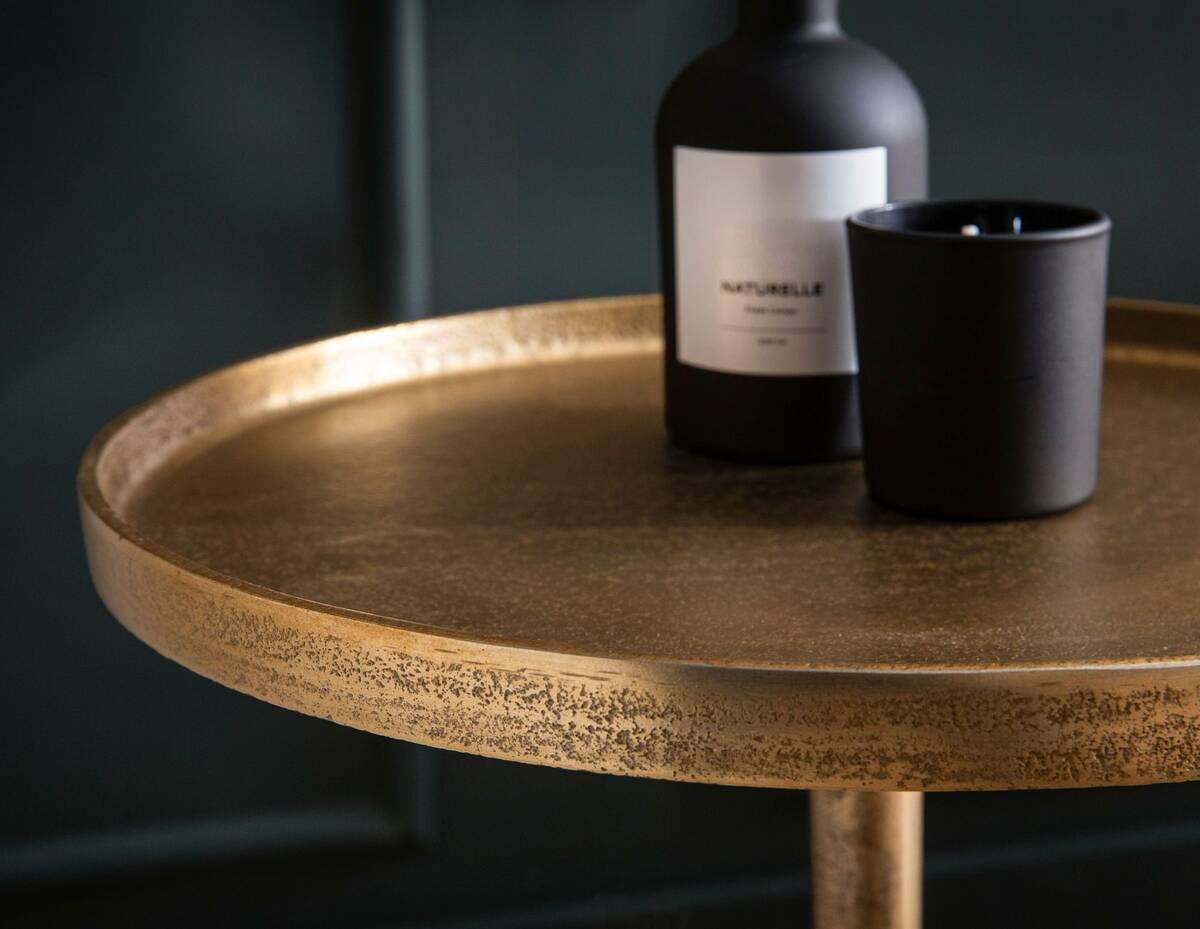 Beistelltisch gold Optik Marmor B/H/T: ca. 34x58x34 cm