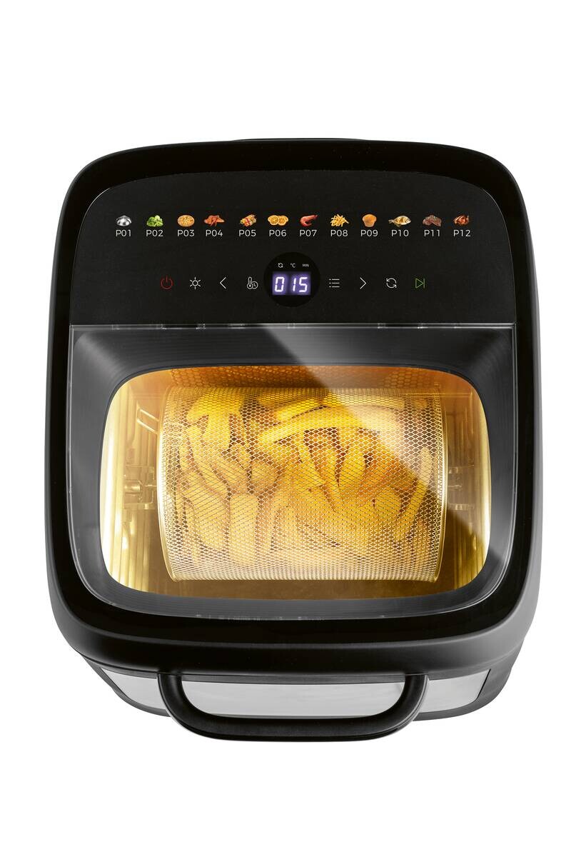 GOURMETmaxx Heißluftfritteuse 16409 schwarz Metall B/H/L: ca. 33,7x35,5x44,6 cm ca. 12,5 l