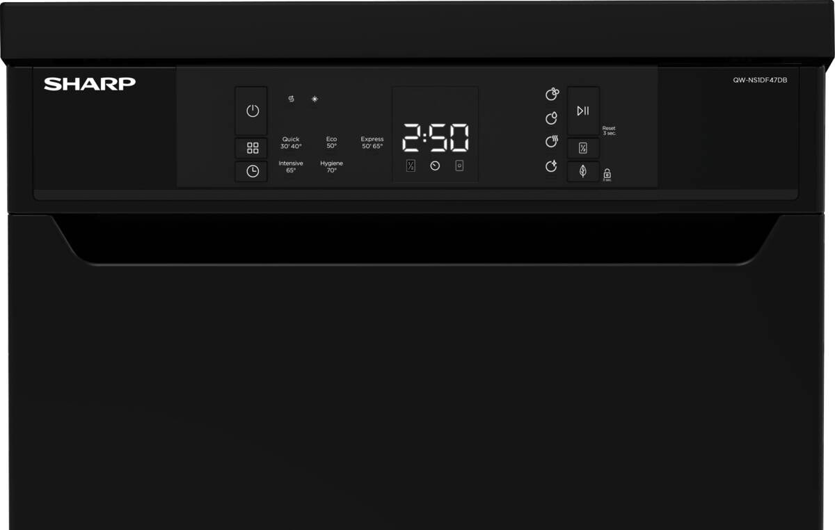 Sharp Geschirrspüler schwarz B/H/T: ca. 44,8x85x59,8 cm